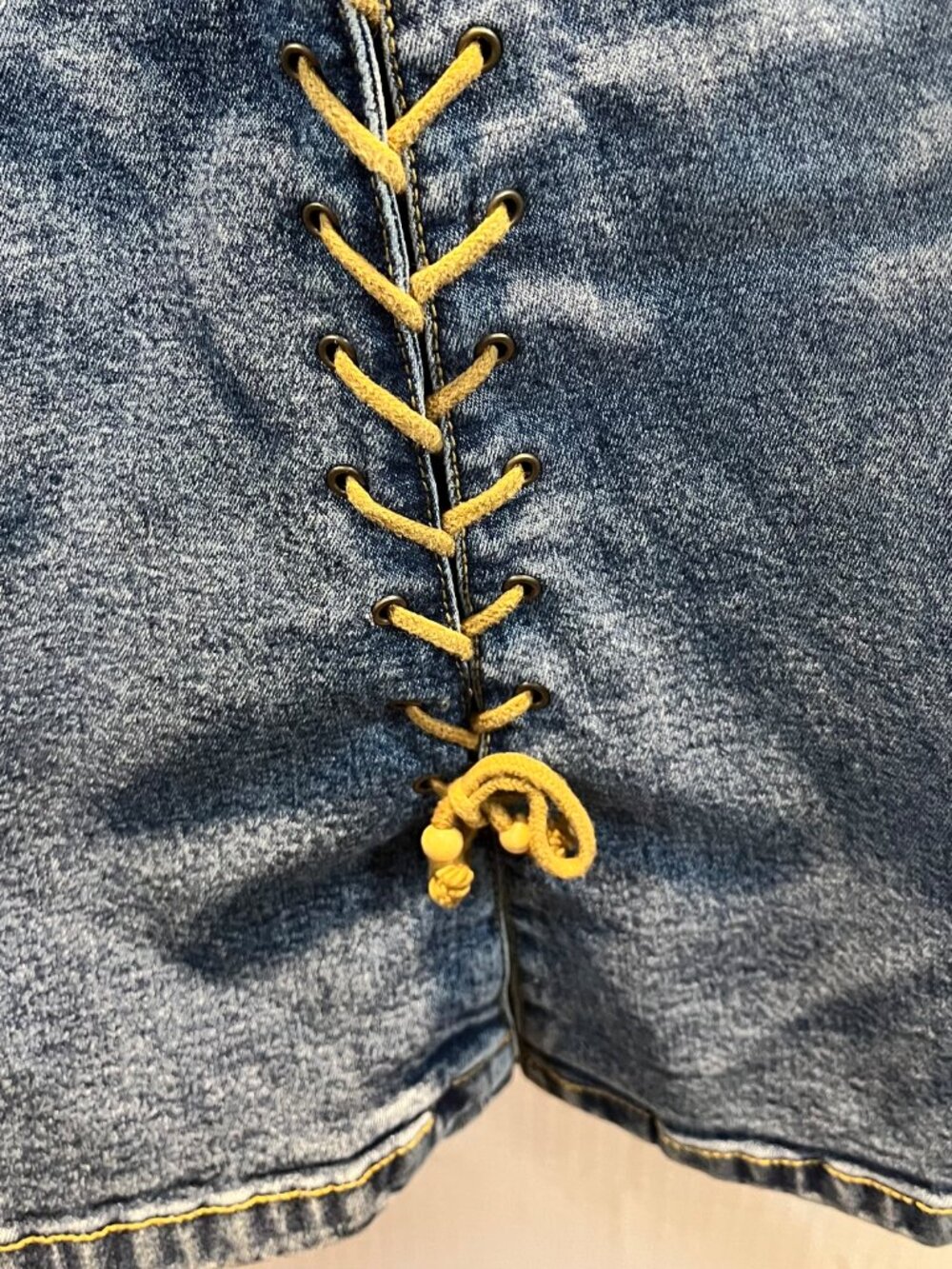 RARE Vintage Y2K Mudd Yo! Side Lace-Up Jeans size 9 - Picture 14 of 14